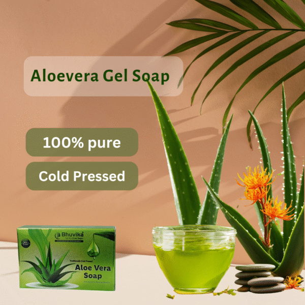 Bhuvika Aloe Vera Soap – Cold Pressed, Handmade Bath Bar with Pure Aloe Vera Oil & Coconut Oil | Natural, Gentle & Moisturizing soap for All Skin Types | 150g | Natural aroma fragrance - Image 4