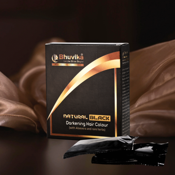 Bhuvika Natural Hair Colour Powder with Henna, Amla, Neem, Shikakai, and Coffee, 15g, Pack of 4 | Natural alternative to chemical hair dyes | Suitable for all hair types