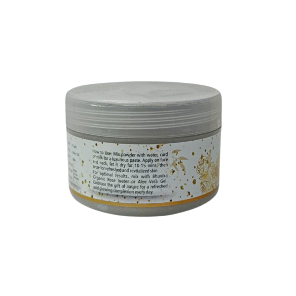 Bhuvika Gold Facial Pack Powder with Application Brush | Suitable for all skin types | Perfect for special occasions or regular skincare routines | Specially formulated powder - Image 3
