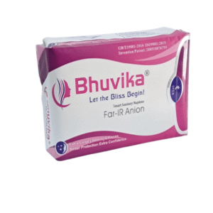 Bhuvika Organic Sanitary Napkins, Extra Large 360mm, 6 Pieces | Reduces stress, fights bacteria, eliminates odour, boosts metabolism and balance hormones