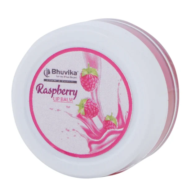 Bhuvika Raspberry Lip Balm – 100% Natural & Moisturizing | Nourishing Lip Care with Hydrating Benefits | Softens & Protects Dry Lips