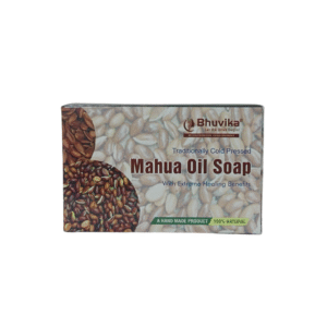 BhuvikaMahua Oil Soap 150g | 100% Natural & Handmade | Traditionally Cold Pressed with Mahua Oil, Coconut Oil, Castor Oil, Soda Crystals & Natural Aroma | Gentle Herbal Bath Bar