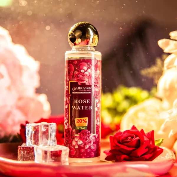 Bhuvika Organic Rose Water – 100ml + 20ml Extra | Natural Skin Toner & Refresher | Hydrating & Revitalizing Face Mist for Radiant Glow | Paraben-Free | Suitable for All Skin Types