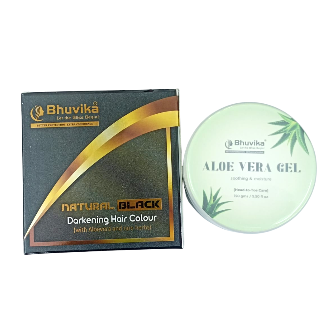 Darkening hair colour(PK OF 4)+Aloevera Gel (150 gms)