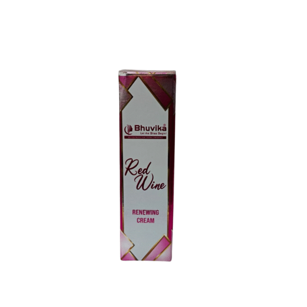 This renewing cream, enriched with red wine extract, helps reduce marks, fine lines, and uneven skin tone. Its antioxidant-rich formula smooths, hydrates, and refines the skin for a radiant, youthful glow with daily use. - Image 2