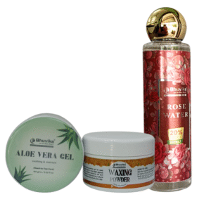 Wax Powder+Aloevera Gel (150 gms)+Rose Water 120 ml