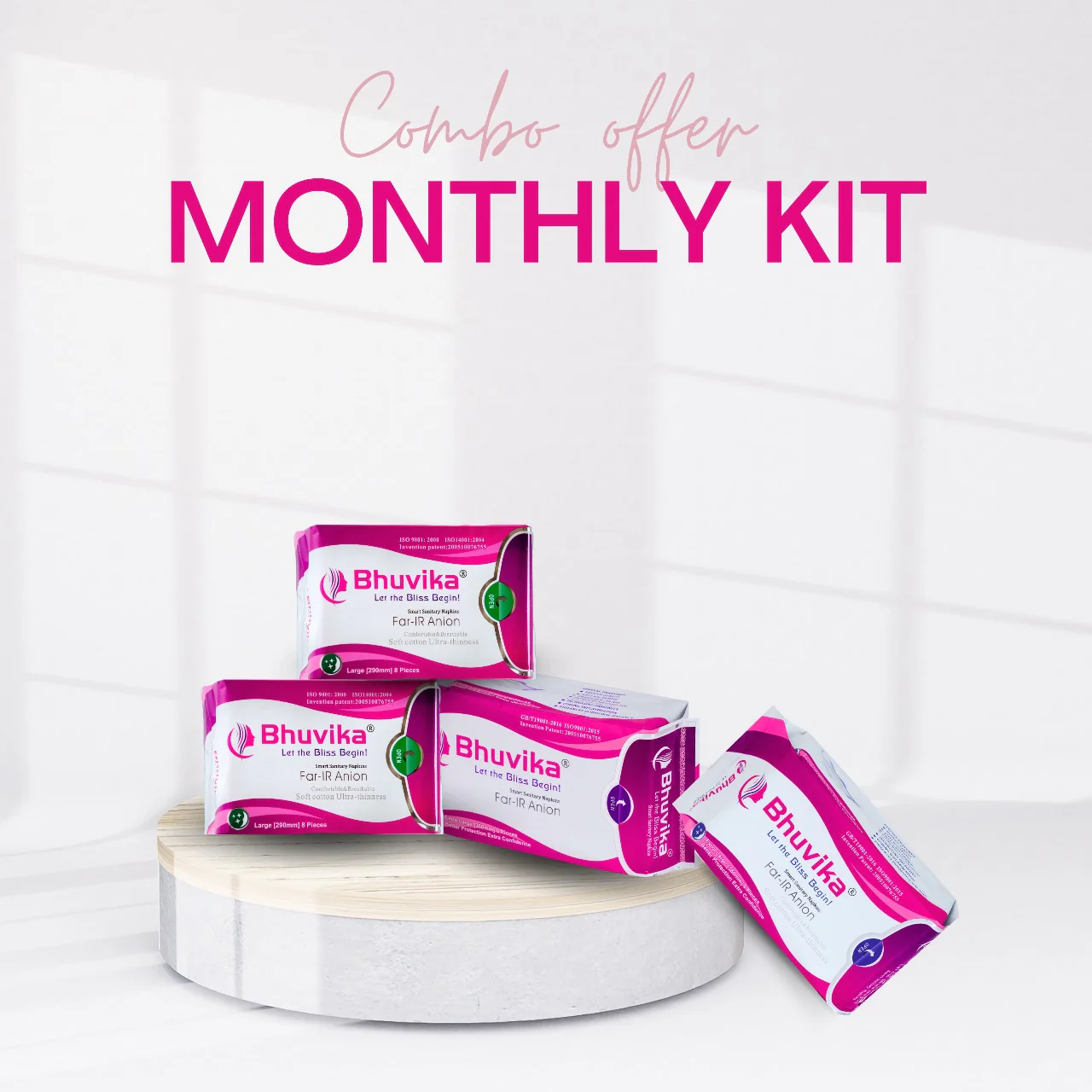 Organic sanitary Napkin Monthly Kit